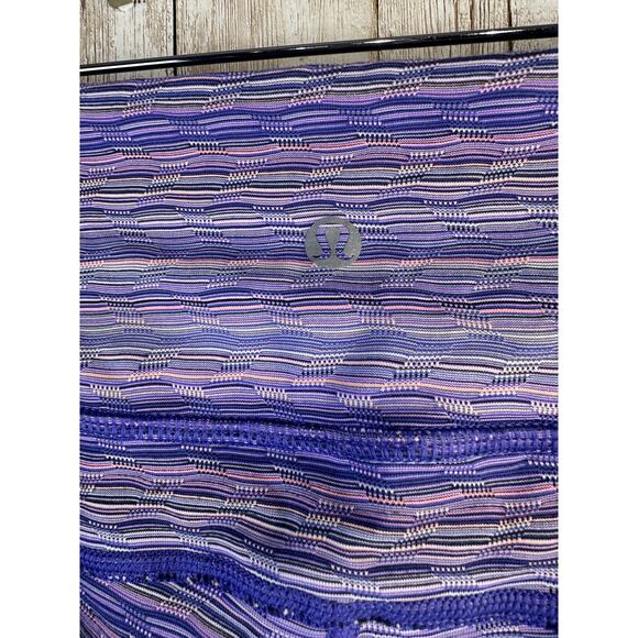 Lululemon Run Top Speed Legging Women 12 Space Dye Twist Iris Flower PinkCropped - Picture 6 of 6